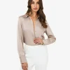 Forcast Mae Satin Shirt* T-Shirts & Tops|Long Sleeve Tops