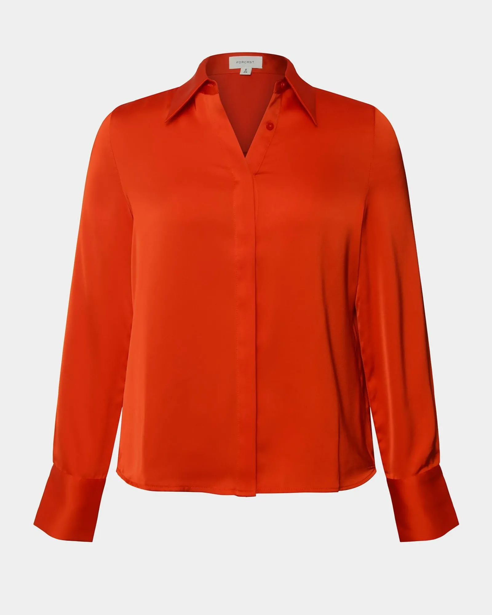 Forcast Mae Satin Shirt* T-Shirts & Tops|Long Sleeve Tops