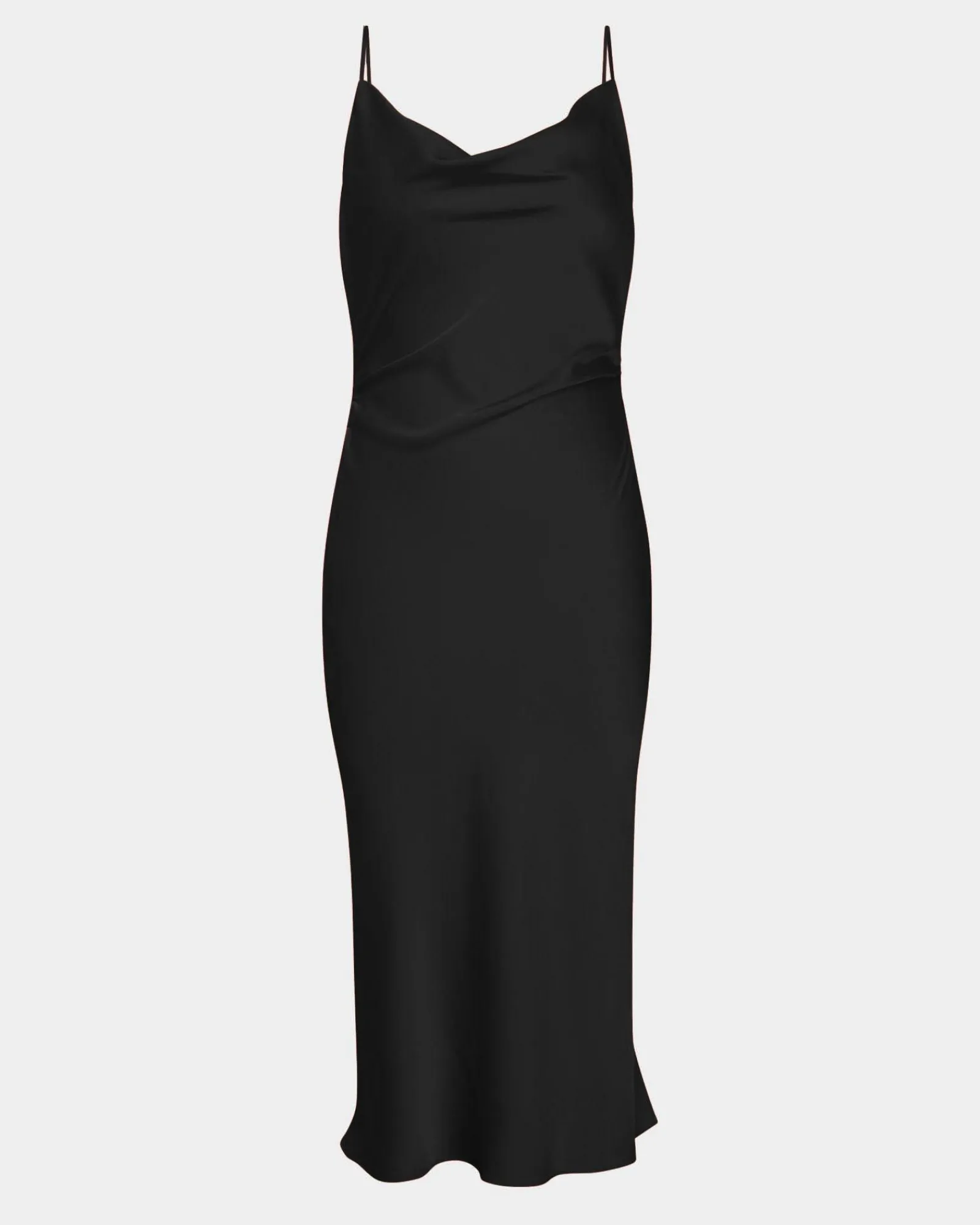 Forcast Mae Side Ruched Satin Dress* Midi Dresses|Midi Dresses