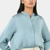 Forcast Maira Stand Collar Blouse* Long Sleeve Tops|Shirts & Blouses