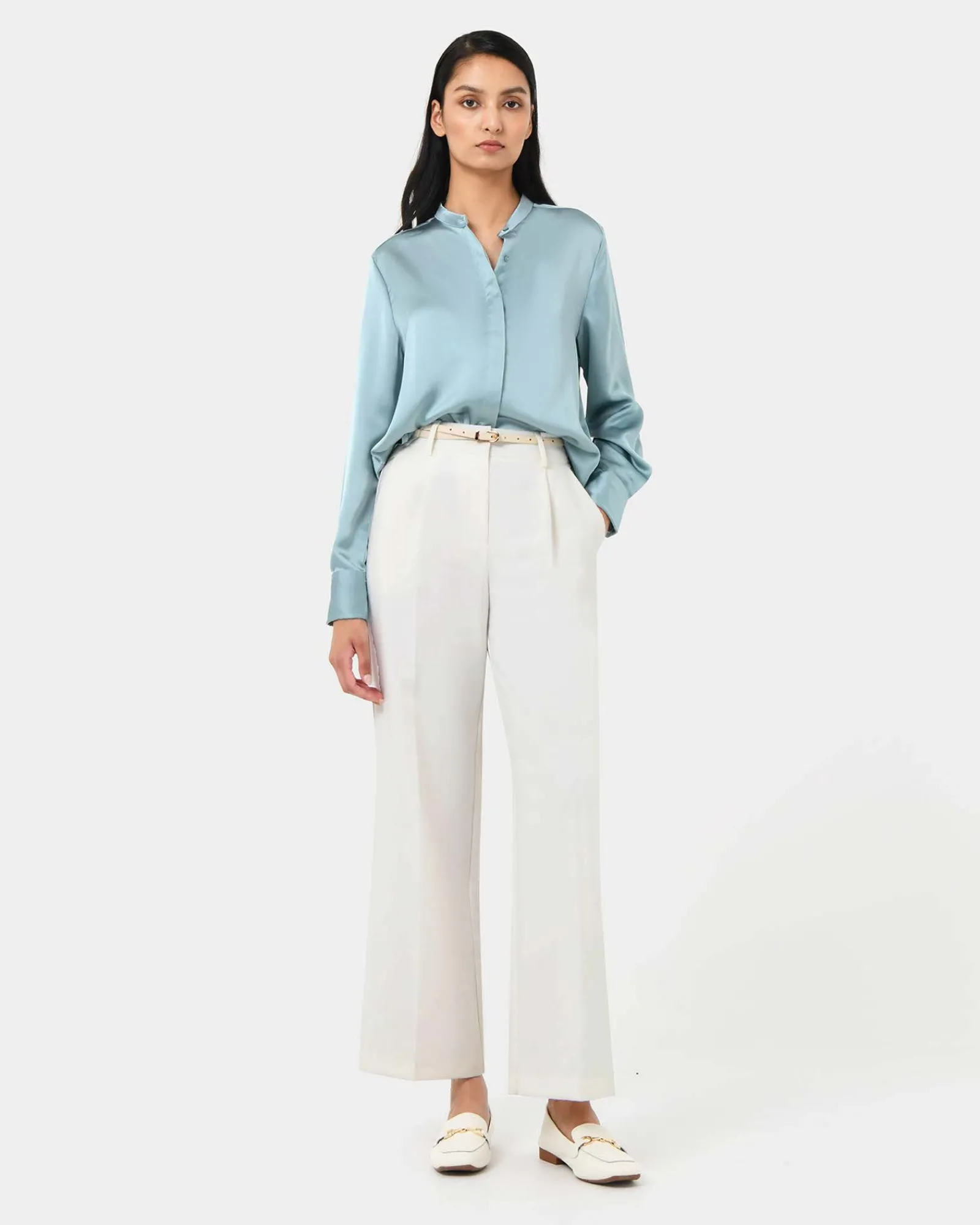 Forcast Maira Stand Collar Blouse* Long Sleeve Tops|Shirts & Blouses