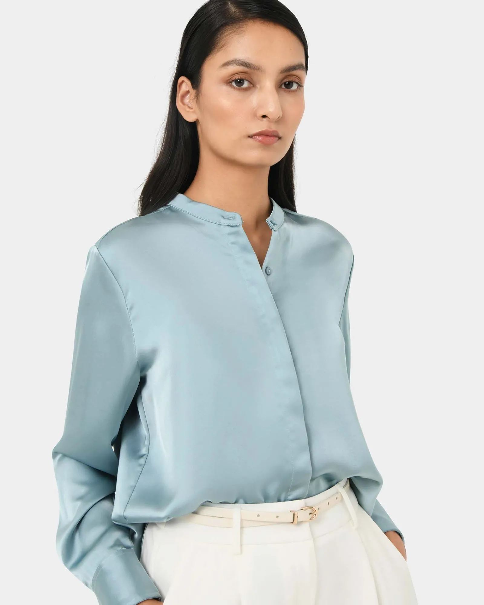 Forcast Maira Stand Collar Blouse* Long Sleeve Tops|Shirts & Blouses