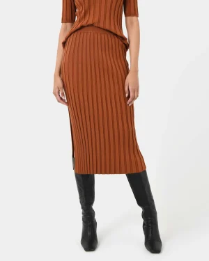 Forcast Manhattan Knit Skirt* Midi & Maxi Skirts|Work Skirts