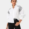Forcast Maren Embroidered Cotton Shirt* T-Shirts & Tops|Long Sleeve Tops