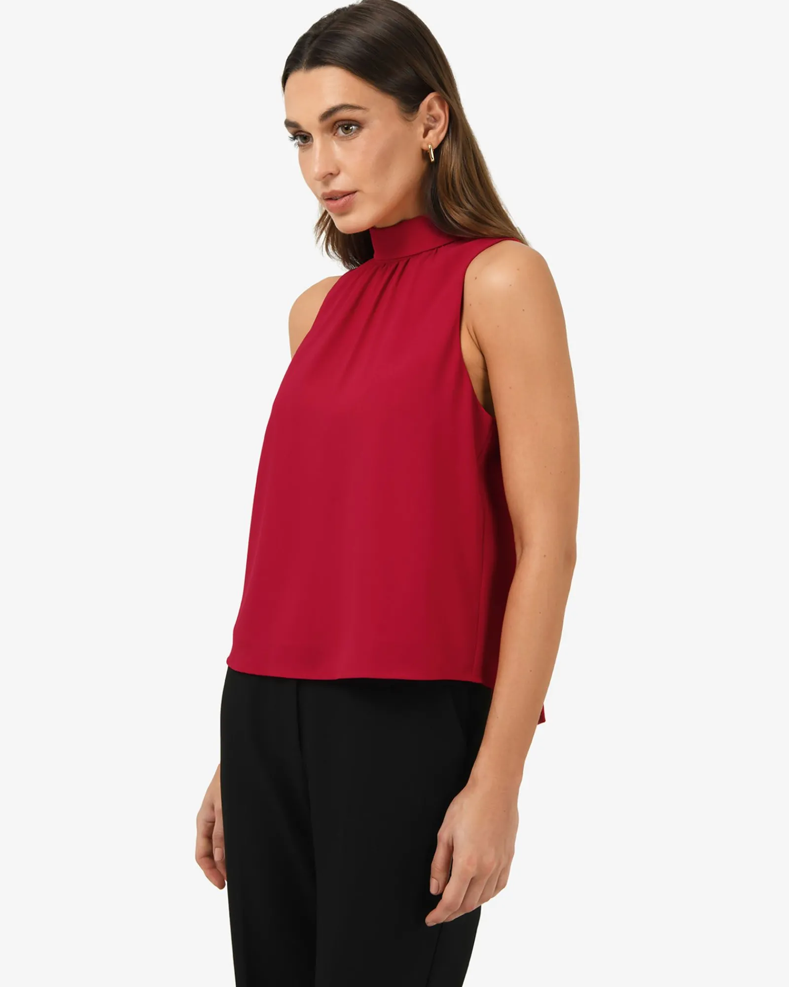 Forcast Maria Gathered Top* T-Shirts & Tops|Work Tops