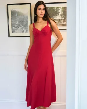 Forcast Maria Godet Panel Dress* Midi Dresses|Midi Dresses