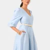 Forcast Marlie Puff Sleeve Midi Dress* Midi Dresses|Midi Dresses
