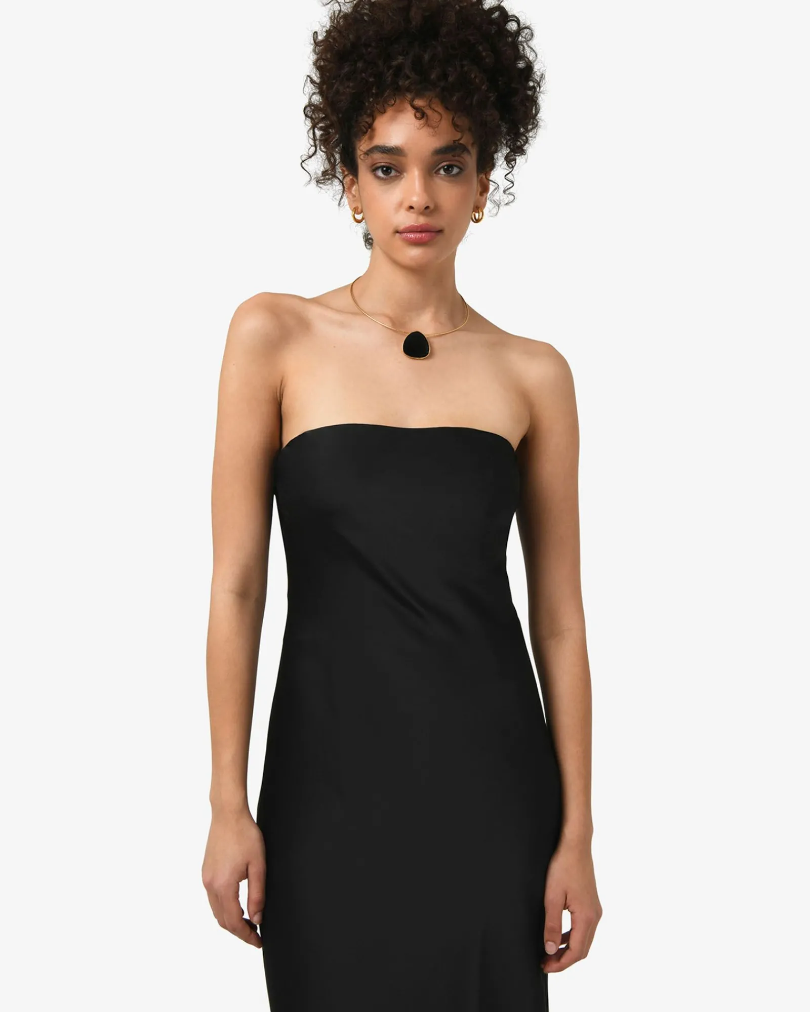 Forcast Martini Strapless Satin Dress* Maxi Dresses|Maxi Dresses