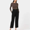 Forcast Mazzy Cotton Belted Trousers* High-Waisted Pants|Work Pants