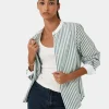 Forcast Melie Cotton Stripe Shirt* T-Shirts & Tops|Long Sleeve Tops