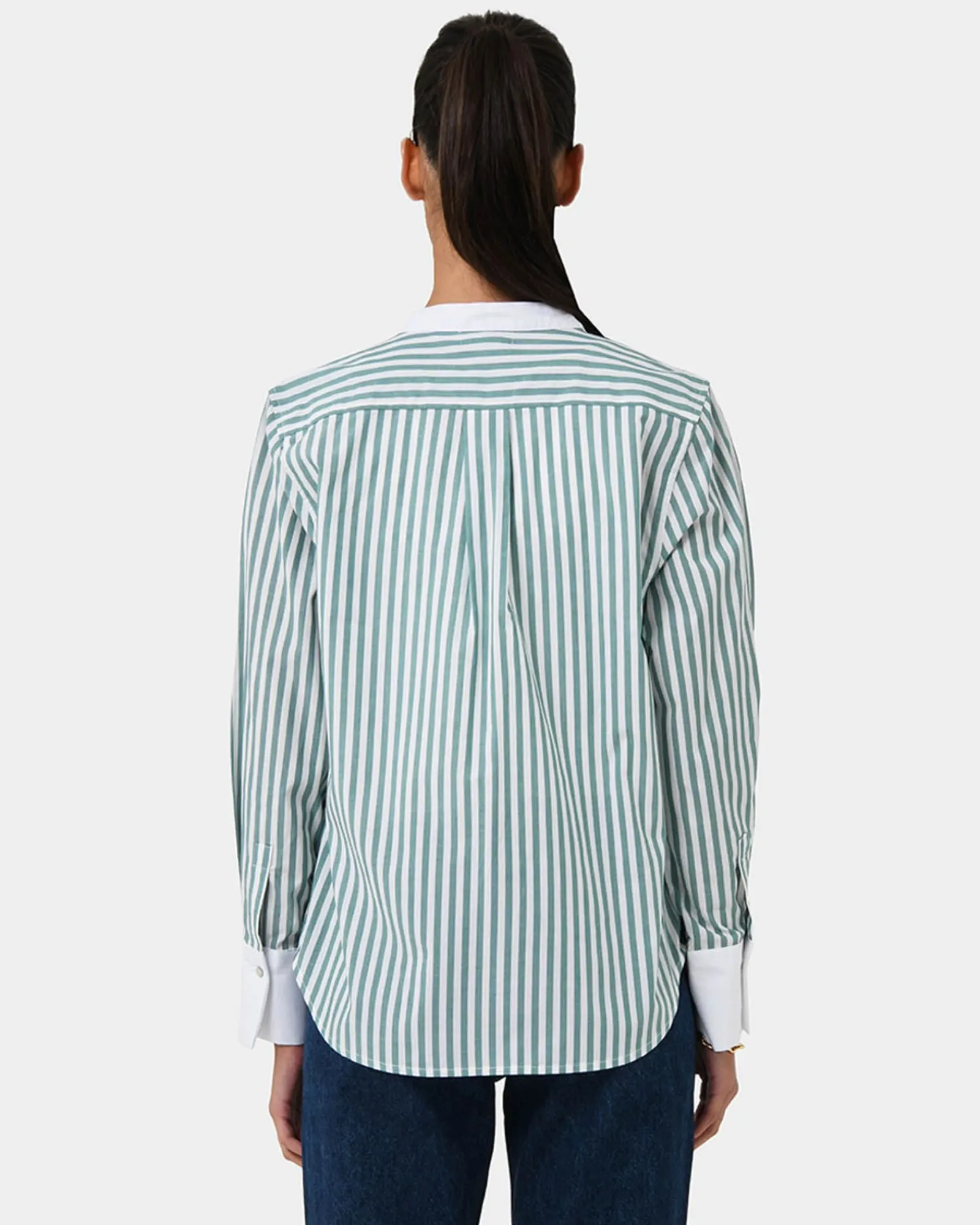 Forcast Melie Cotton Stripe Shirt* T-Shirts & Tops|Long Sleeve Tops
