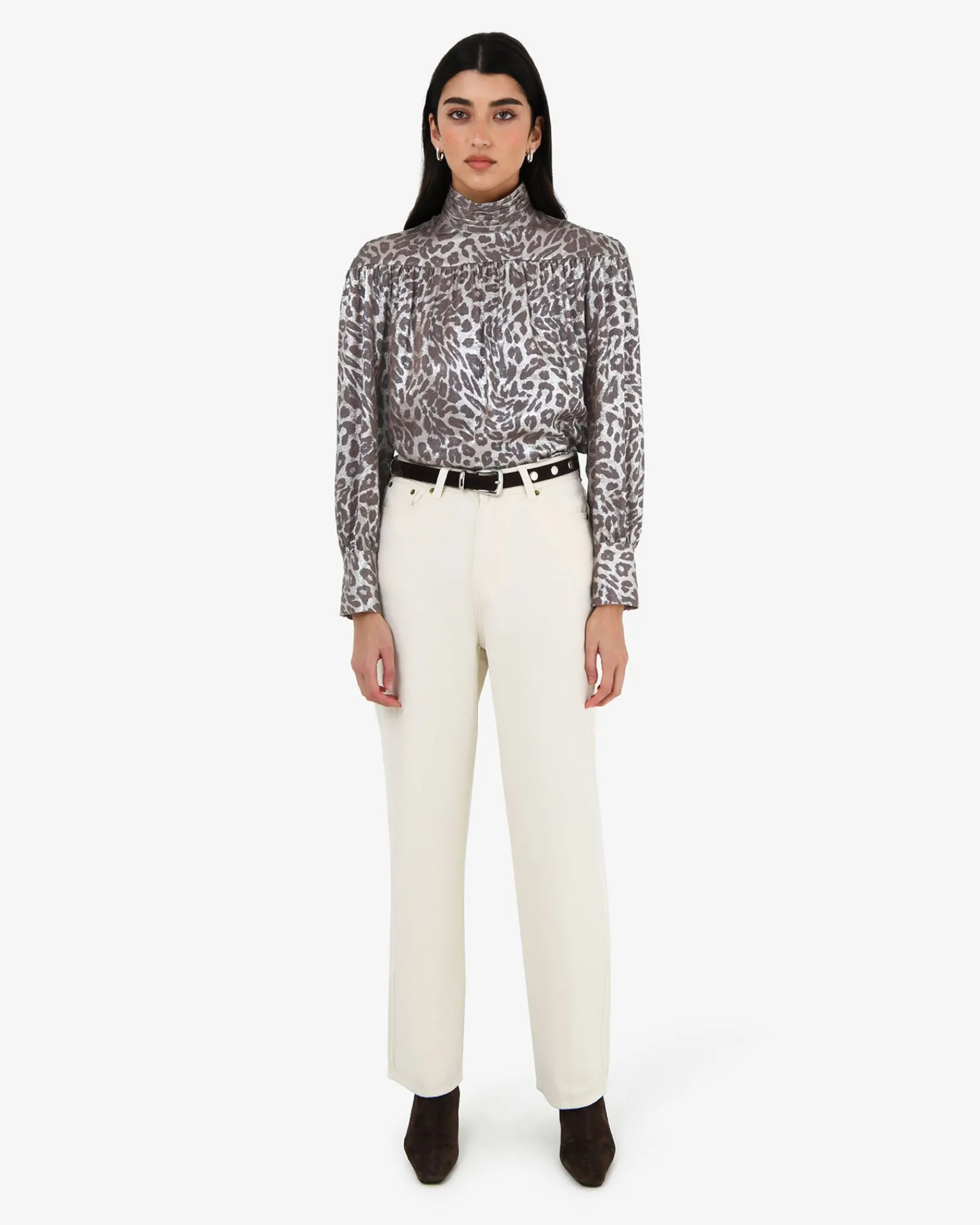 Forcast Melisa Gathered Yoke Top* T-Shirts & Tops|Long Sleeve Tops