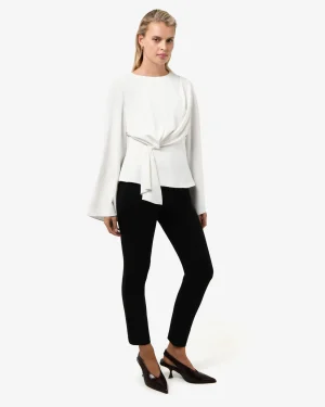 Forcast Melody Long Sleeve Draped Top* T-Shirts & Tops|Long Sleeve Tops