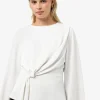 Forcast Melody Long Sleeve Draped Top* T-Shirts & Tops|Long Sleeve Tops