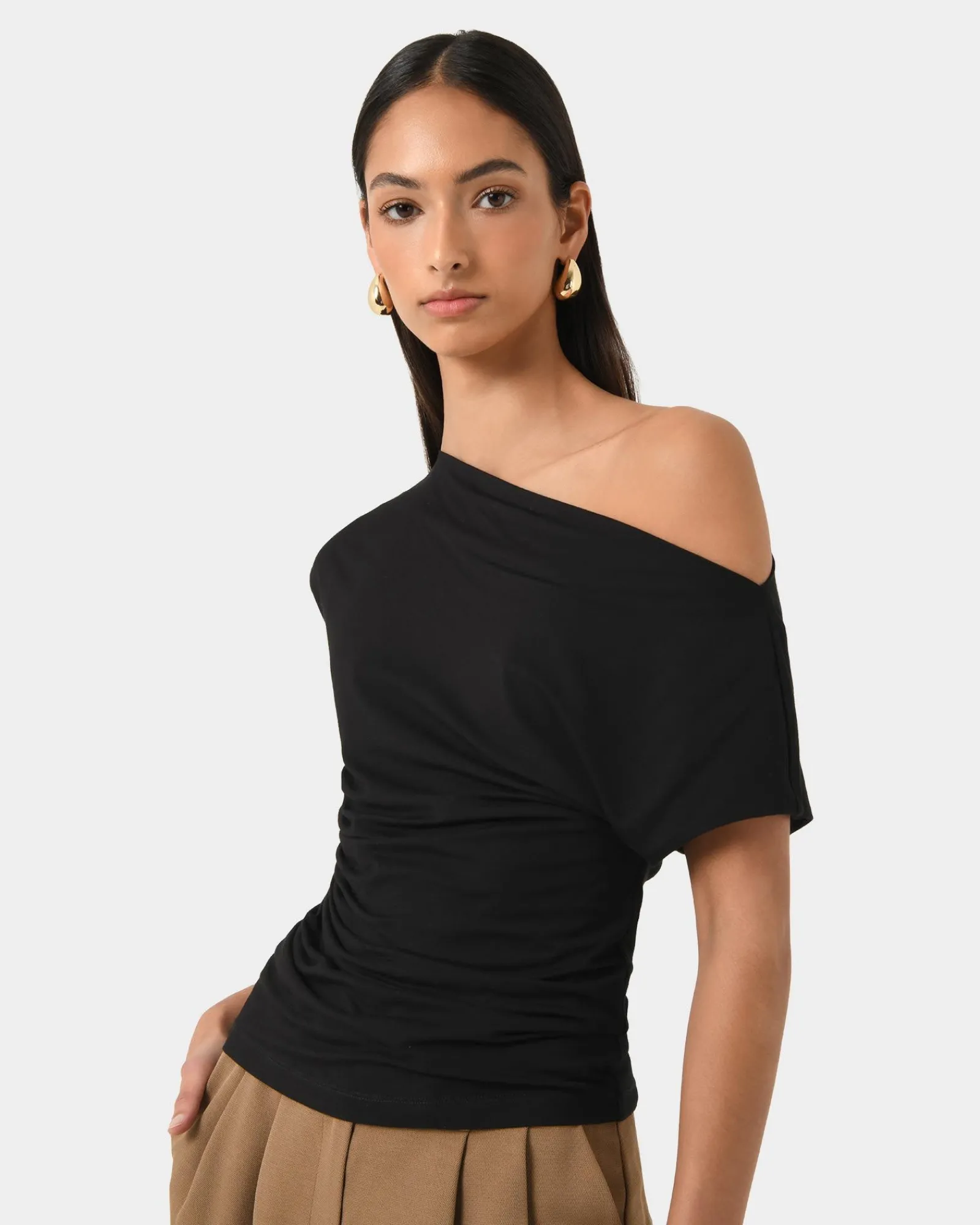 Forcast Mia Off Shoulder Jersey Top* T-Shirts & Tops|Work Tops