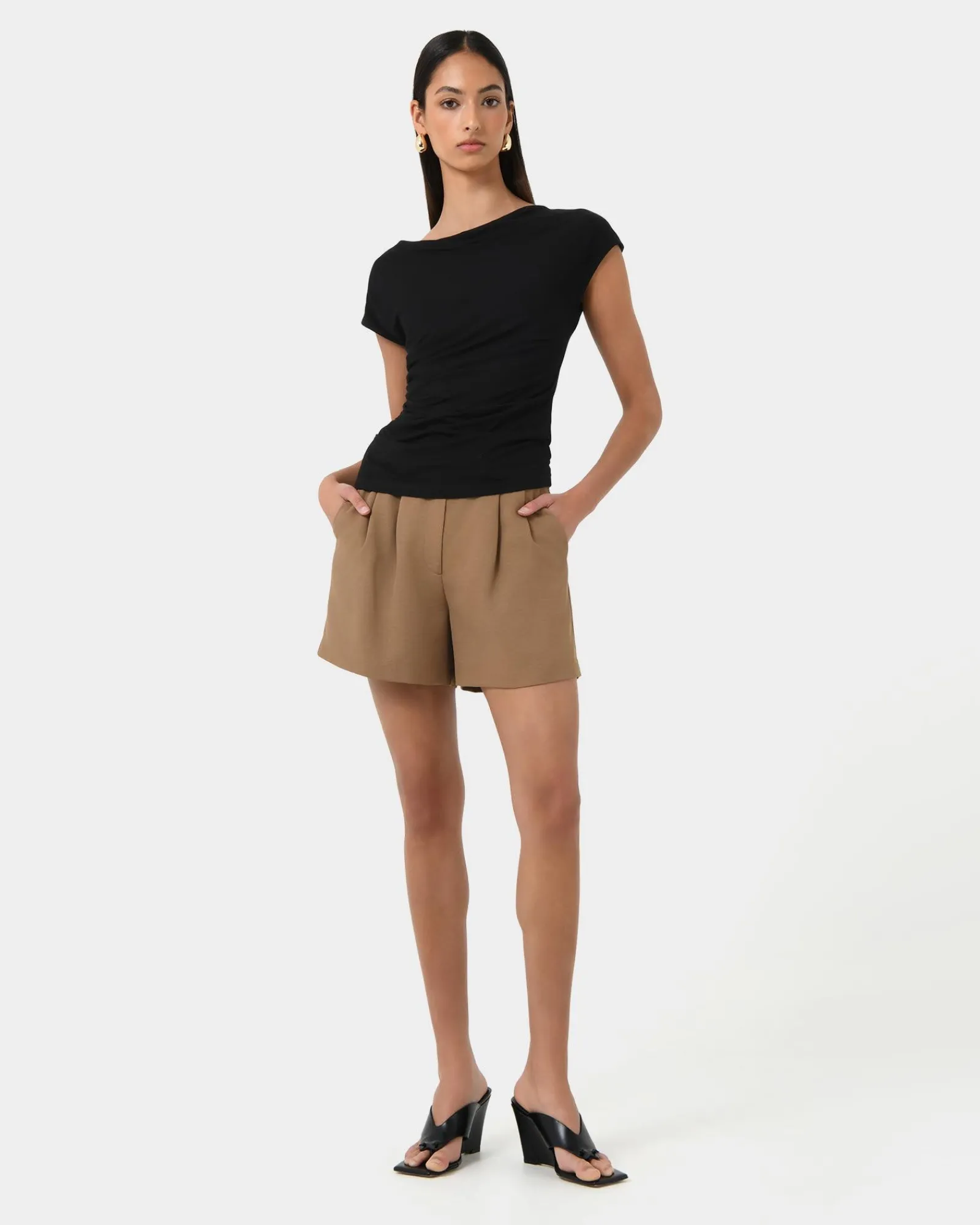 Forcast Mia Off Shoulder Jersey Top* T-Shirts & Tops|Work Tops