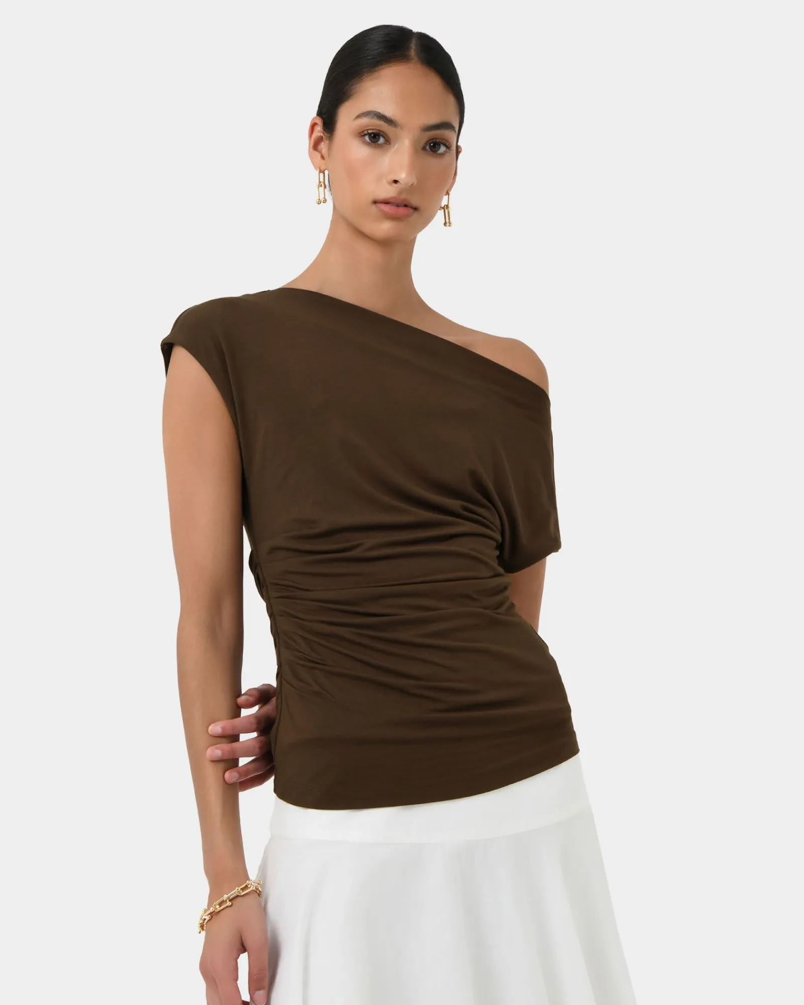 Forcast Mia Off Shoulder Jersey Top* T-Shirts & Tops|Work Tops