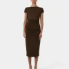 Forcast Mia Ruched Jersey Dress* Midi Dresses|Midi Dresses