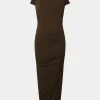 Forcast Mia Ruched Jersey Dress* Midi Dresses|Midi Dresses