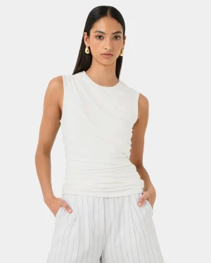 Forcast Mia Ruched Jersey Top* T-Shirts & Tops|Work Tops