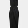 Forcast Mimi Front Twist Dress* Black Dresses|Black Dresses