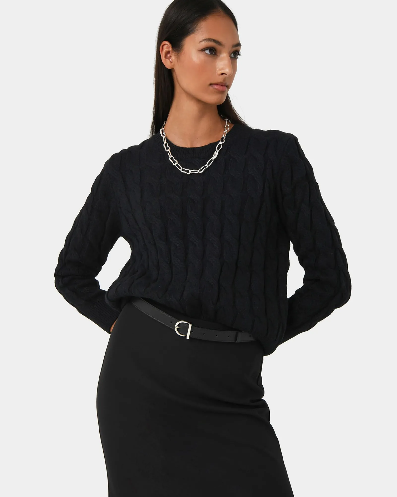 Forcast Morroco 2 Leather Belt* Belts