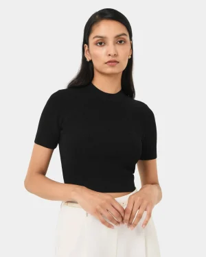 Forcast Murphy Crop Knit Top* T-Shirts & Tops|Work Tops