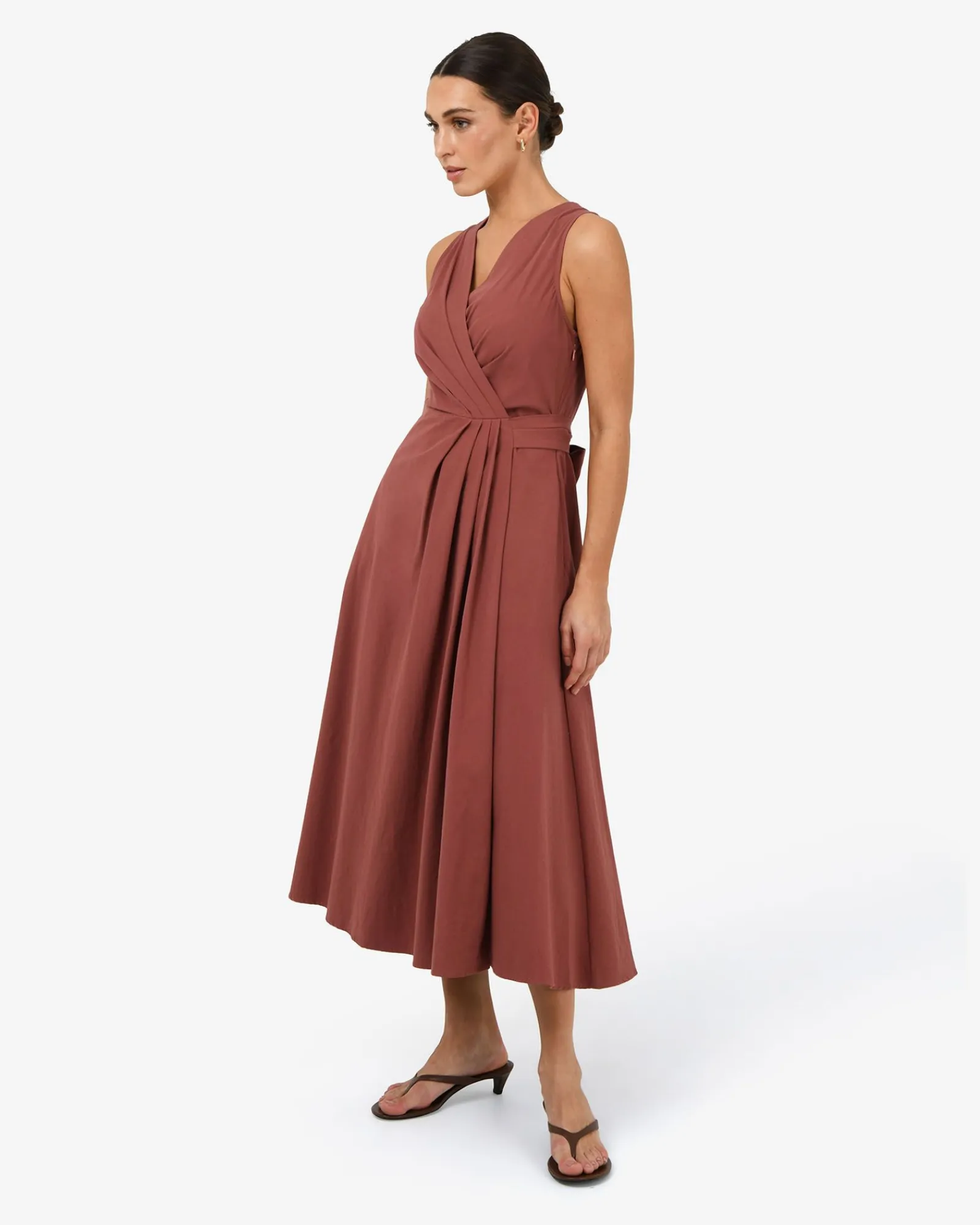 Forcast Nattai Crossover Dress* Conscious|Midi Dresses