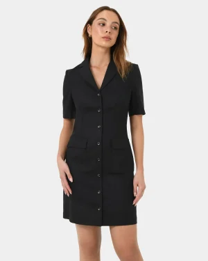 Forcast Nia Button Linen Dress* Conscious|Mini Dresses