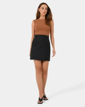 Forcast Nia Mini Linen Skirt* Conscious|Mini Skirts