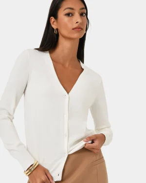 Forcast Nicolette V-neck Knit Cardigan* T-Shirts & Tops|Long Sleeve Tops