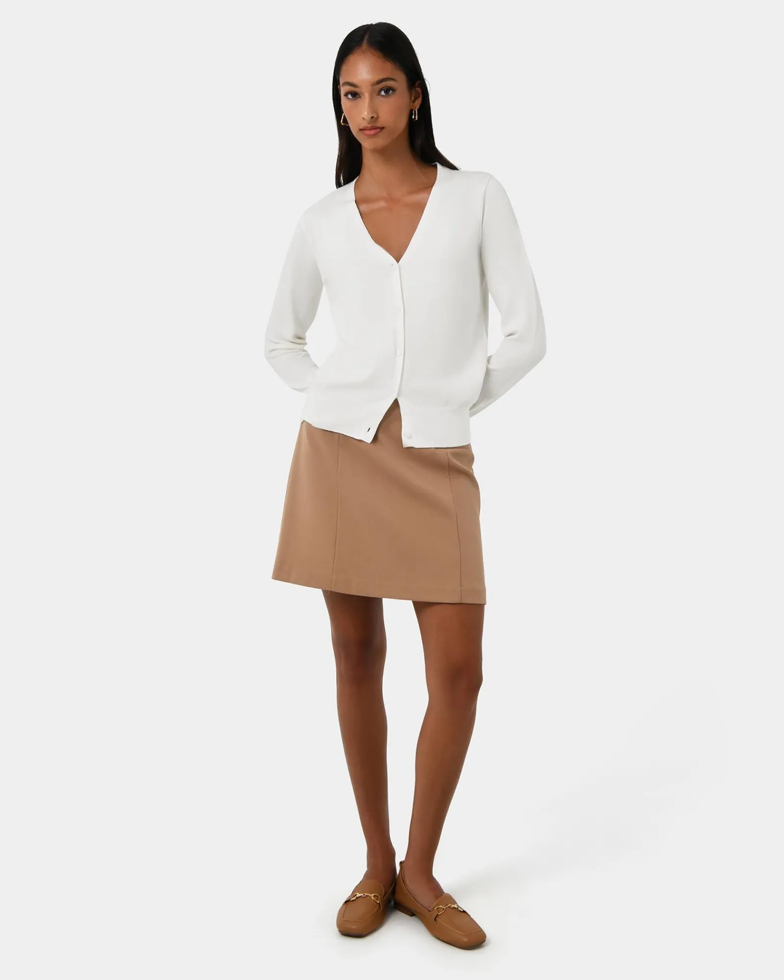 Forcast Nicolette V-neck Knit Cardigan* T-Shirts & Tops|Long Sleeve Tops