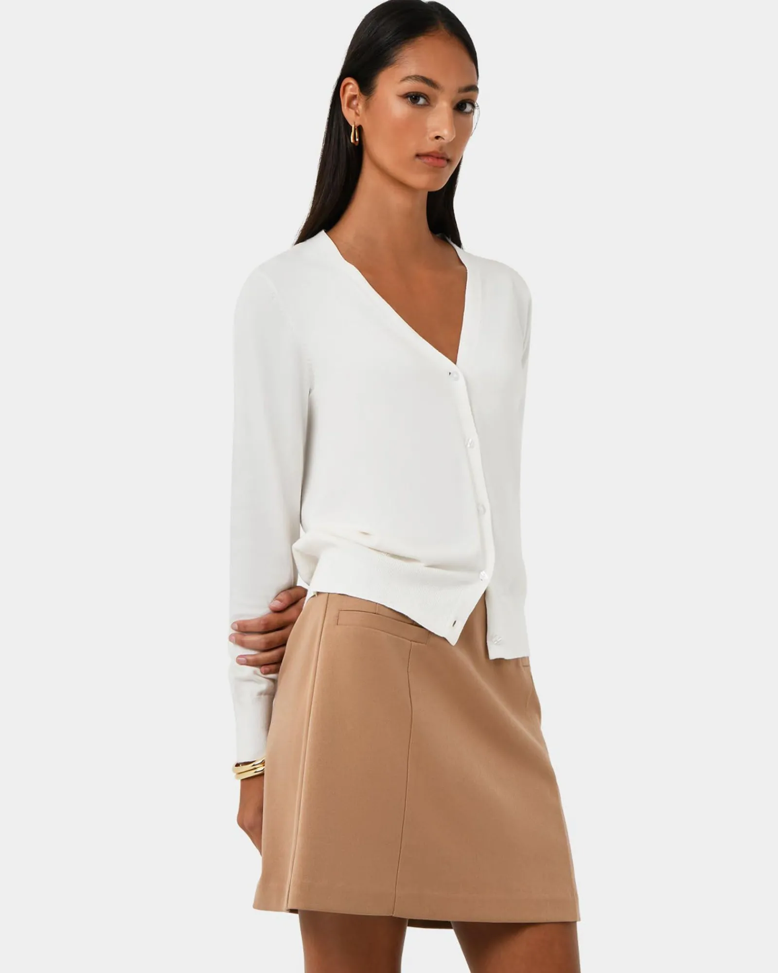 Forcast Nicolette V-neck Knit Cardigan* T-Shirts & Tops|Long Sleeve Tops