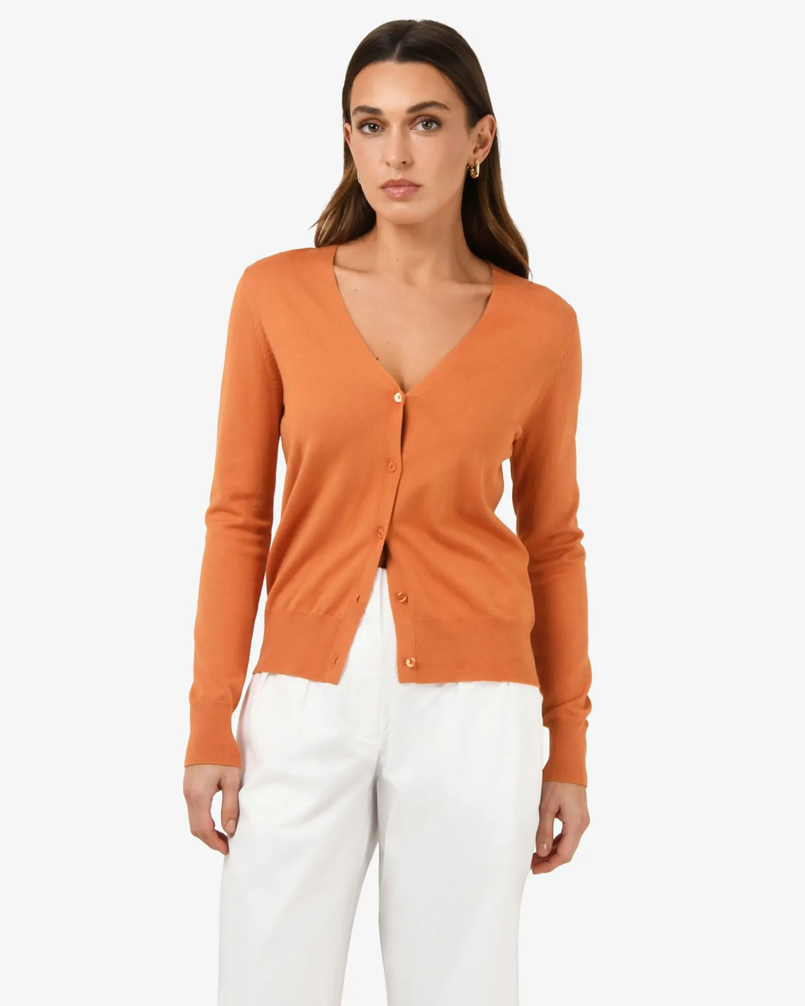 Forcast Nicolette V-neck Knit Cardigan* Long Sleeve Tops|Work Tops
