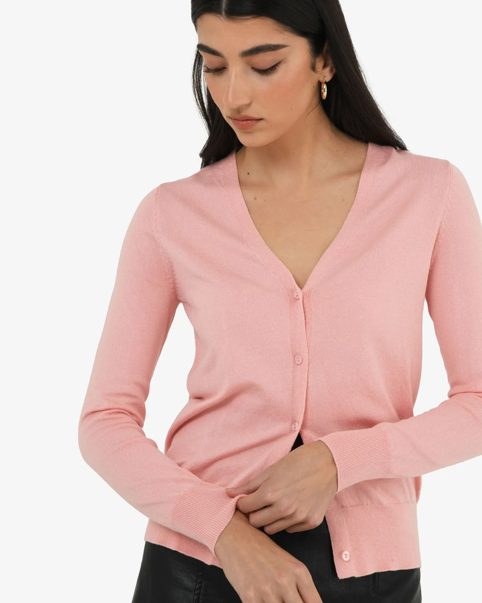 Forcast Nicolette V-neck Knit Cardigan* T-Shirts & Tops|Long Sleeve Tops