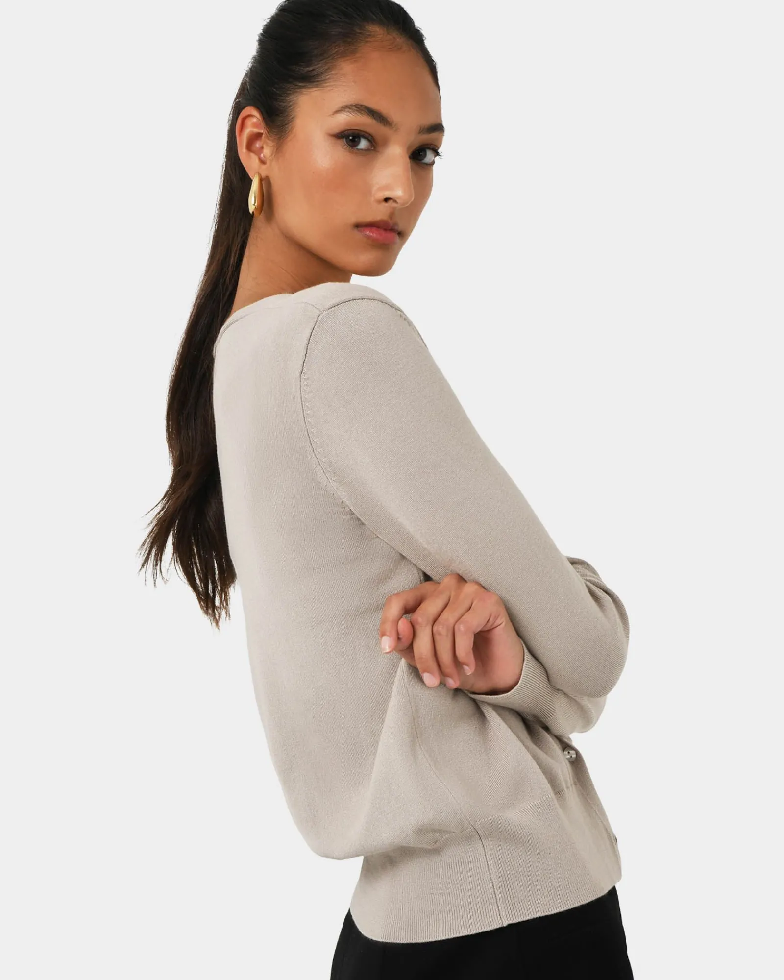 Forcast Nicolette V-neck Knit Cardigan* T-Shirts & Tops|Long Sleeve Tops