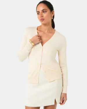 Forcast Nicolette V-neck Knit Cardigan* T-Shirts & Tops|Long Sleeve Tops