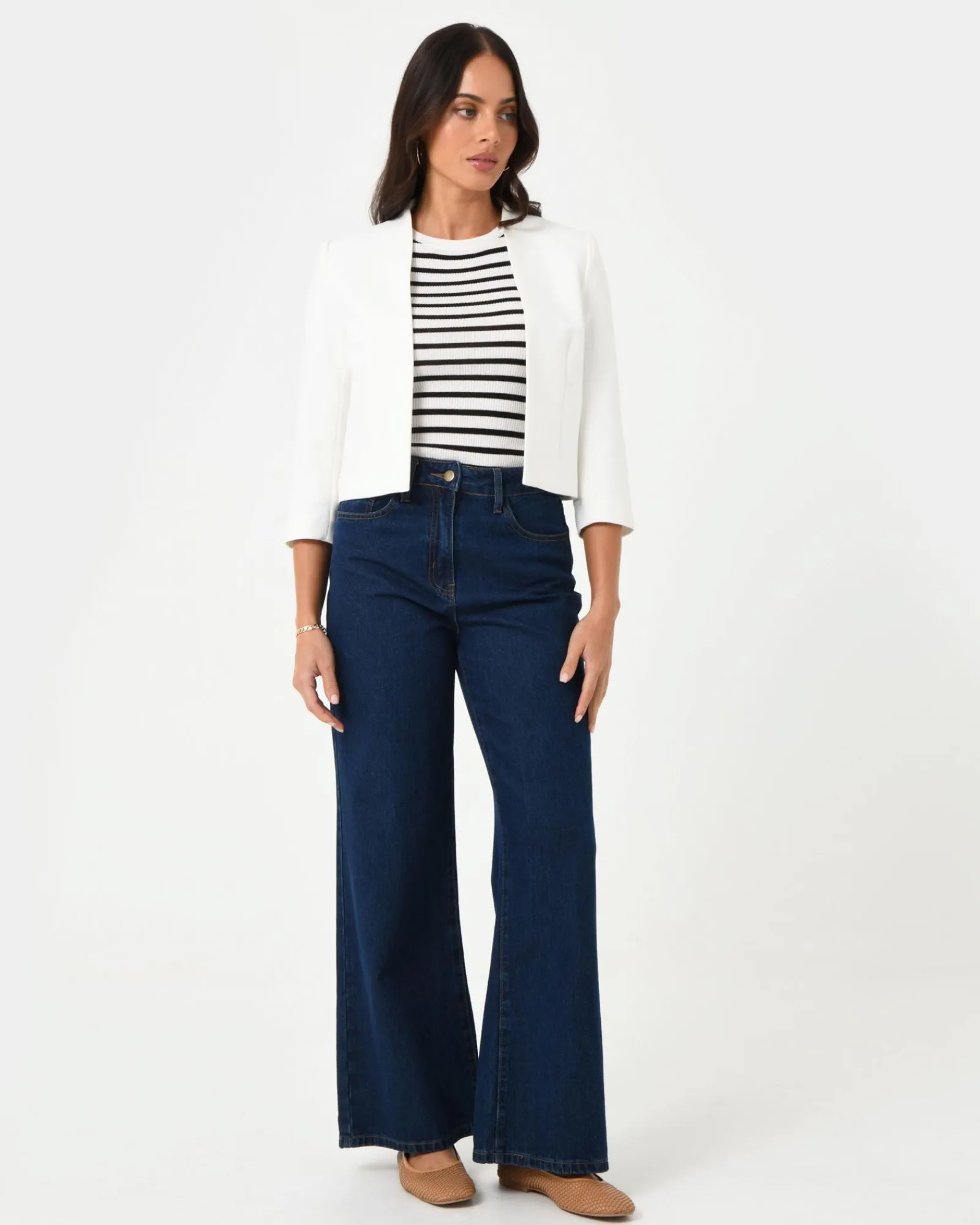 Forcast Nikki Collarless Crop Jacket* Jackets & Blazers|Matching Sets