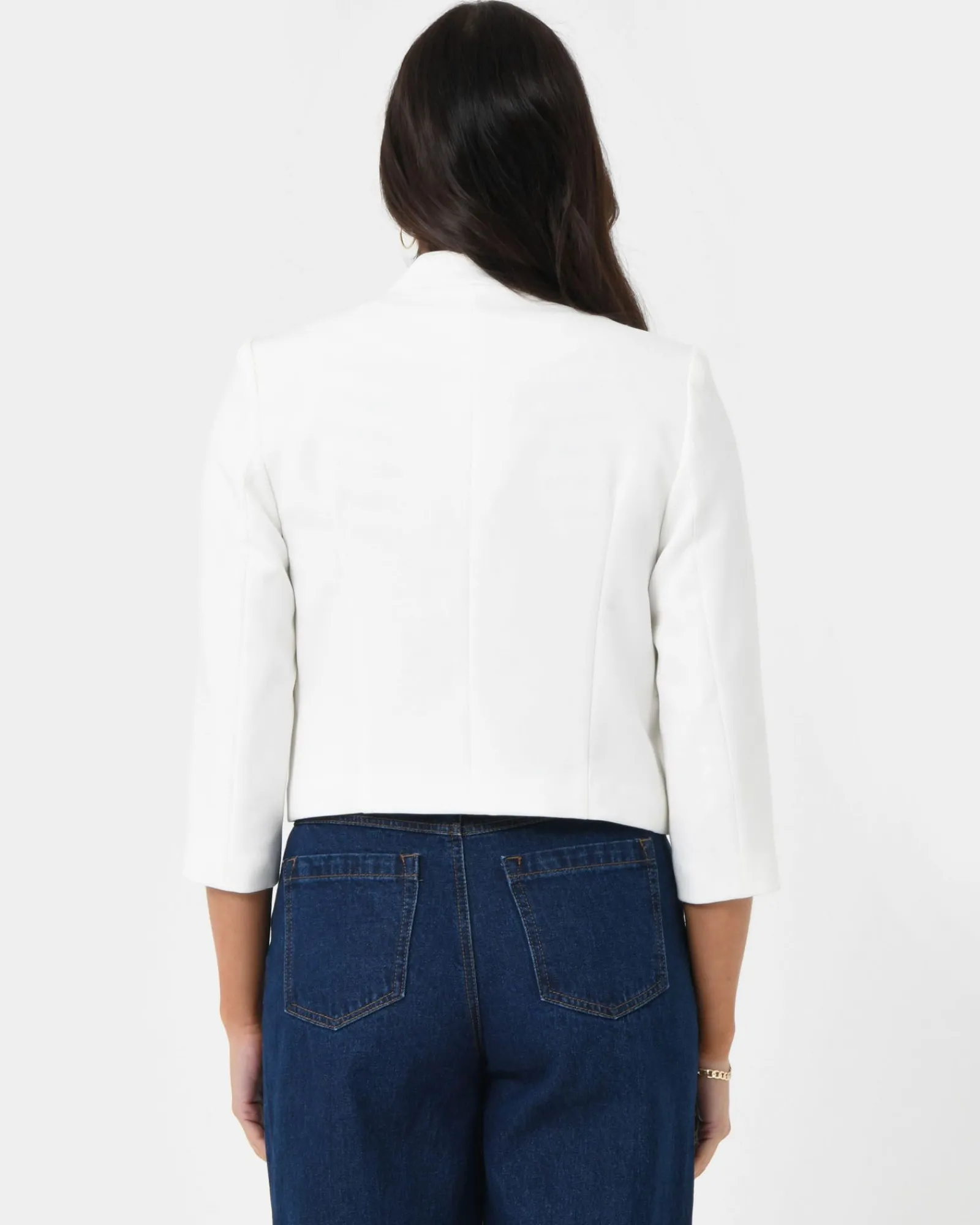 Forcast Nikki Collarless Crop Jacket* Jackets & Blazers|Matching Sets