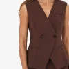 Forcast Nikki Collarless Vest* Work Tops|Vests & Waistcoats
