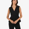 Forcast Nikki Collarless Vest* T-Shirts & Tops|Work Tops