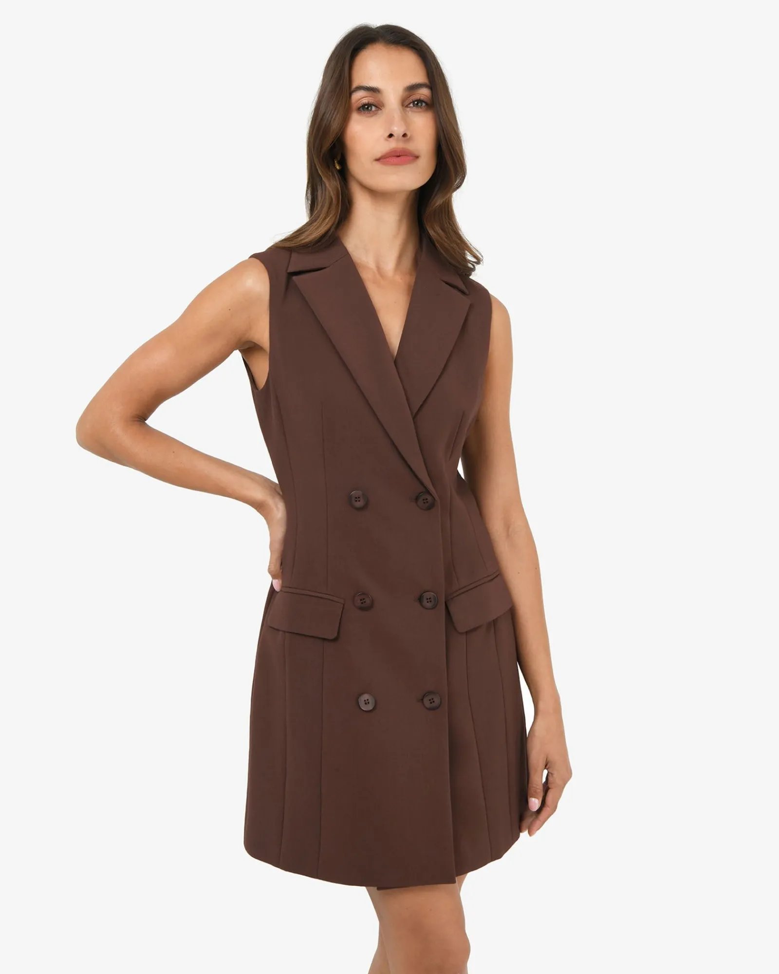 Forcast Nikki Double Breasted Dress* Mini Dresses|Mini Dresses