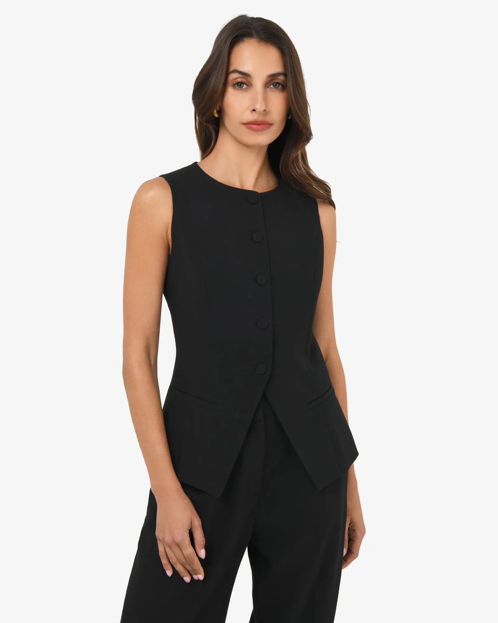 Forcast Nikki Longline Vest* T-Shirts & Tops|Work Tops