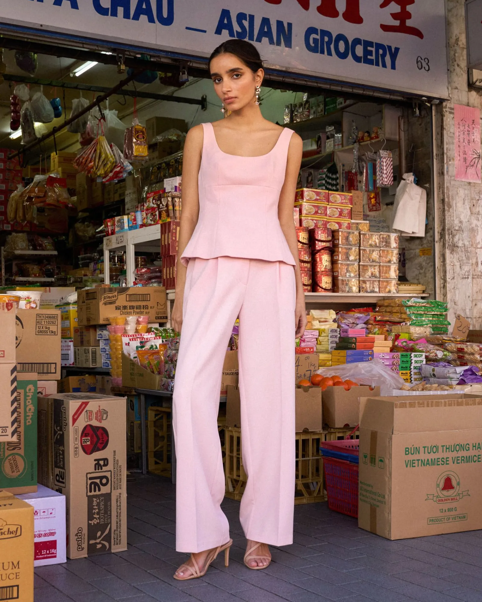 Forcast Nikki Tailored Pants* High-Waisted Pants|Straight Leg Pants