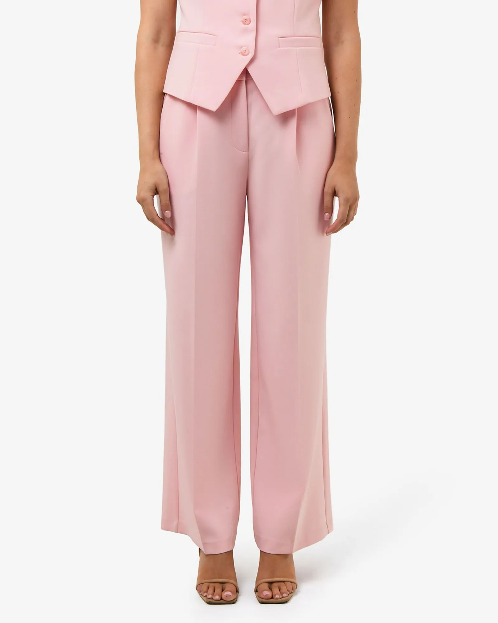 Forcast Nikki Tailored Pants* High-Waisted Pants|Straight Leg Pants