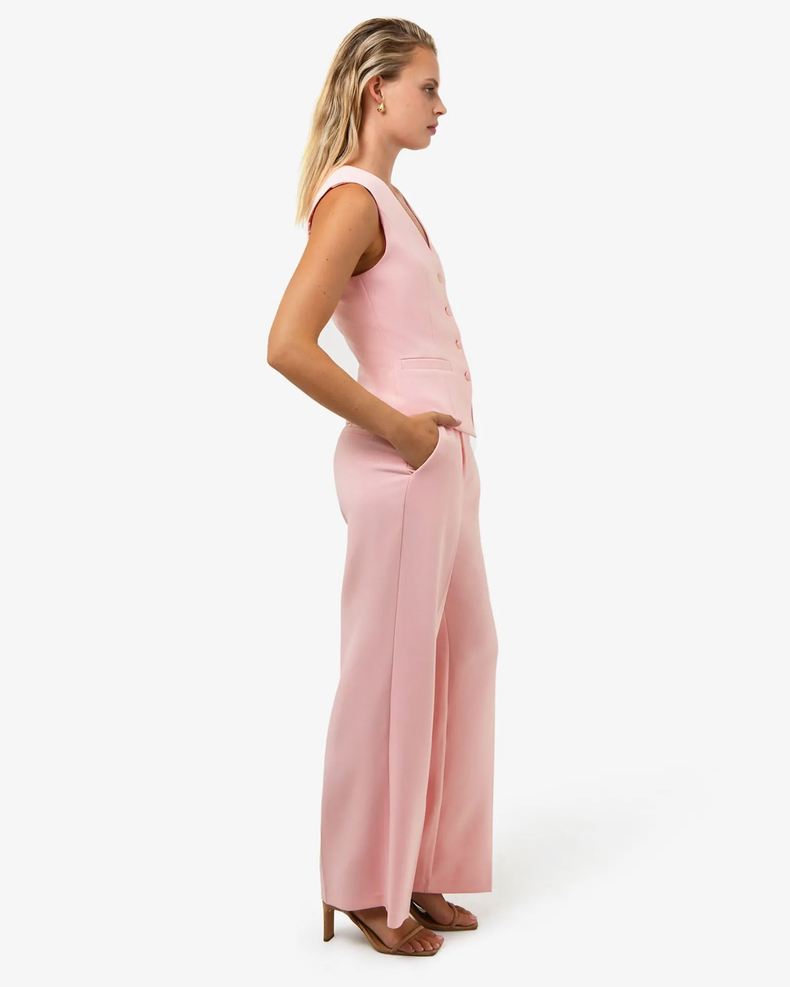 Forcast Nikki Tailored Pants* High-Waisted Pants|Straight Leg Pants