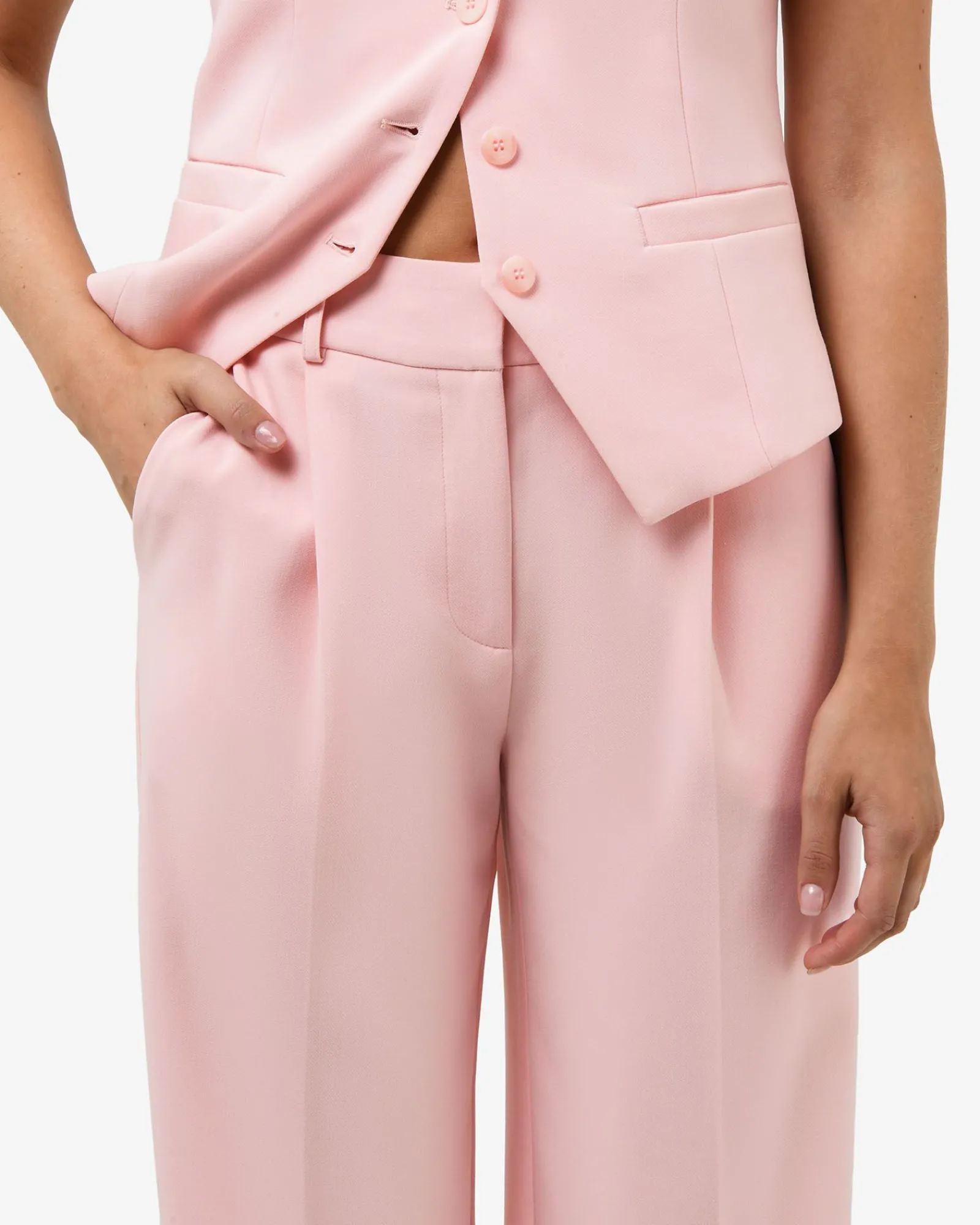 Forcast Nikki Tailored Pants* High-Waisted Pants|Straight Leg Pants