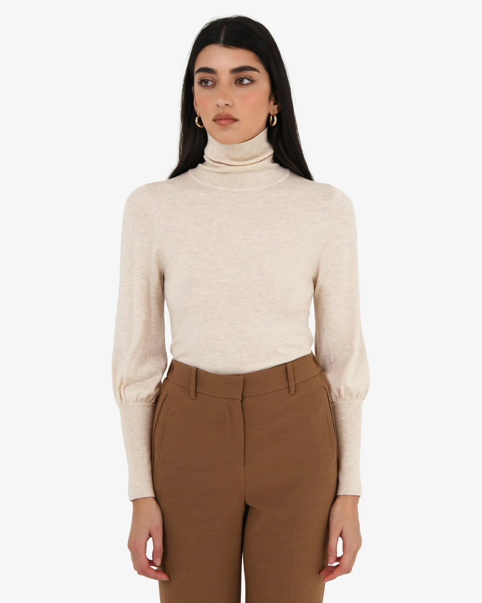 Forcast Nolan High Neck Knit* T-Shirts & Tops|Long Sleeve Tops