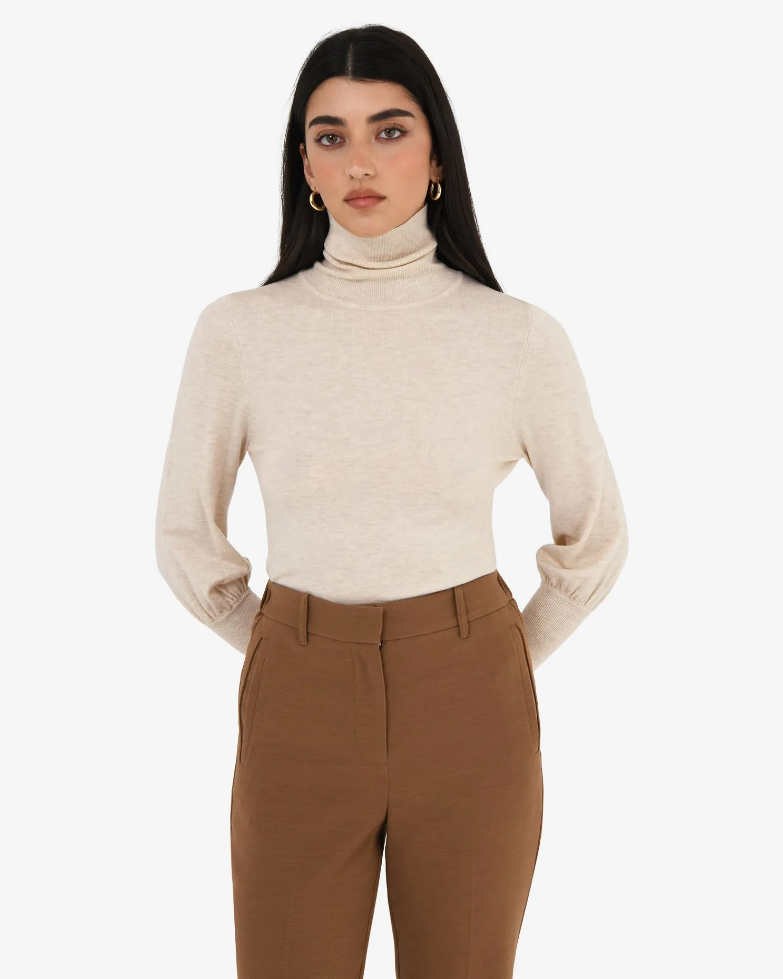 Forcast Nolan High Neck Knit* T-Shirts & Tops|Long Sleeve Tops