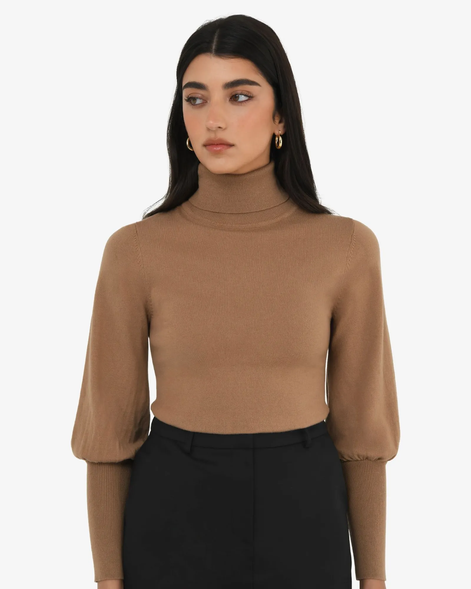 Forcast Nolan High Neck Knit* T-Shirts & Tops|Long Sleeve Tops